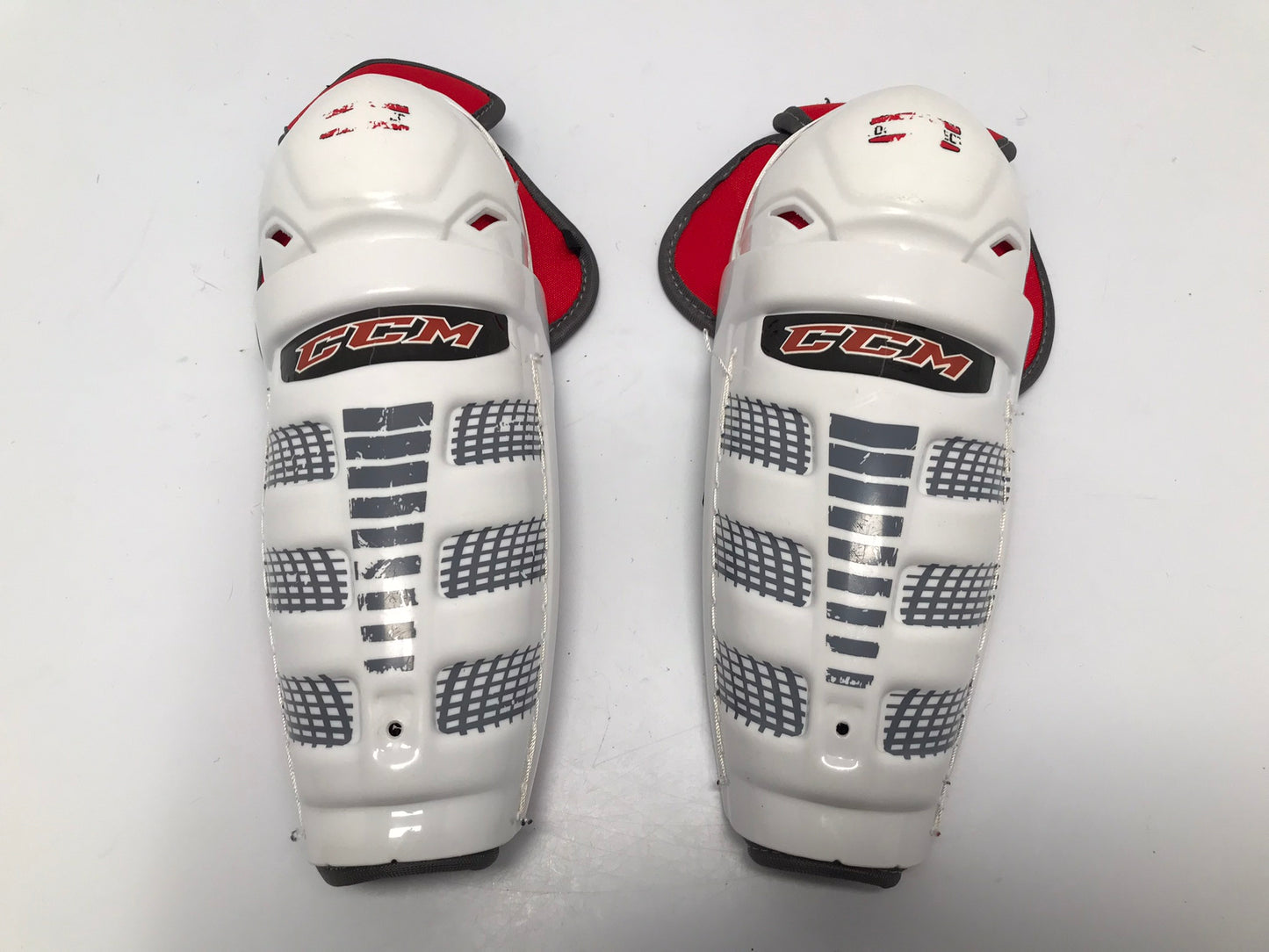 Hockey Shin Pads Child Size 10 inch CCM White Red