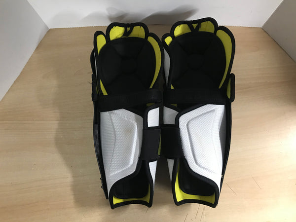Hockey Shin Pads Child Size 13 inch Junior CCM Tacks Black White Lime Calf Wrap