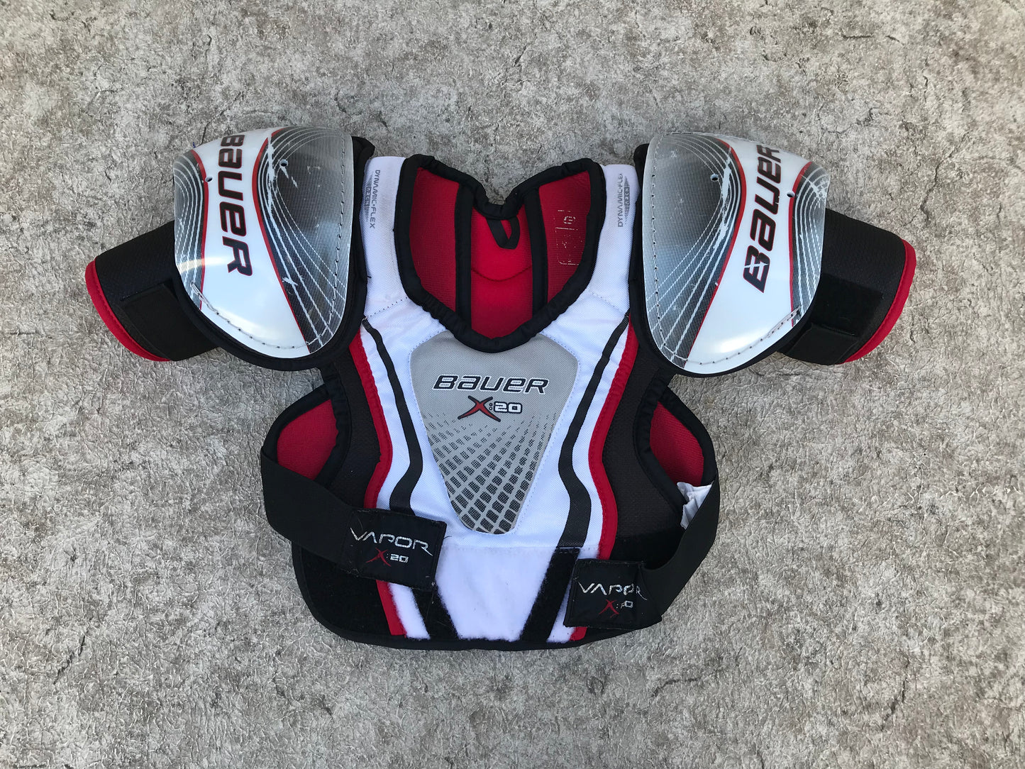 Hockey Shoulder Chest Pad Child Size Junior Medium Bauer Vapor X.20 Red Black White  MM 8014