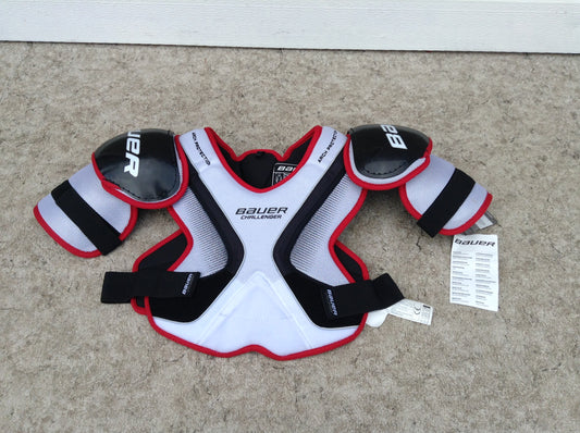Hockey Shoulder Chest Pad Men's Size Large Bauer Challenger New With Tags Black White Red