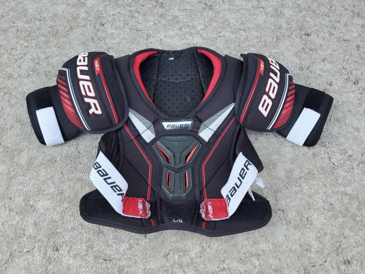 Hockey Shoulder Chest Pad Men's Size Large Bauer NSX  Black Red White