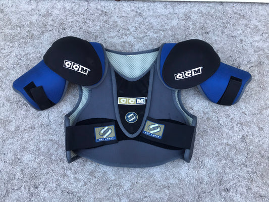 Hockey Shoulder Chest Pad Men's Size Large CCM Blue Black Grey