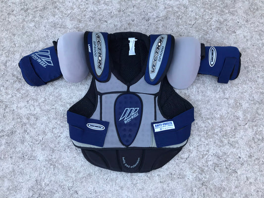 Hockey Shoulder Chest Pad Men's Size  Large Winnwell Black Grey