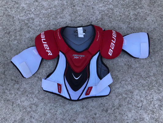 Hockey Shoulder Chest Pad Men's Size X Large Bauer Vapor  Black White Red