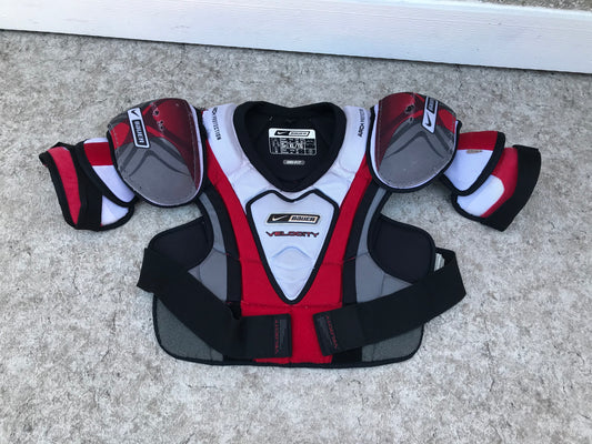 Hockey Shoulder Chest Pad Men's Size X Large Bauer Velocity Nike Black Red Grey Minor Wear