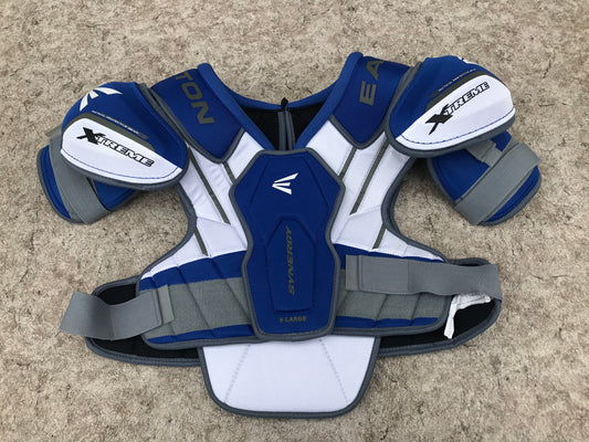 Hockey Shoulder Chest Pad Men's Size X Large Easton Synergy Xtreme Blue Grey White New Demo Model