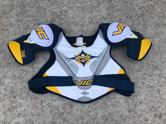 Hockey Shoulder Chest Pad Men's Size X Large Vic Blue White Grey Yellow