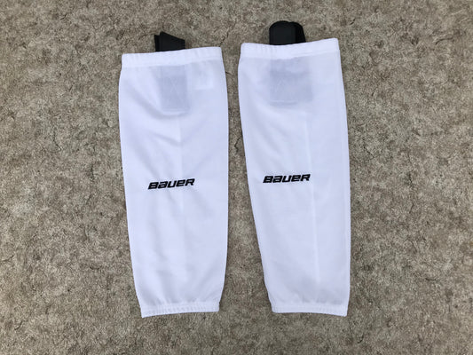 Hockey Socks Child Size 18-20 inch Small Bauer White Velcro Attachment Excellent