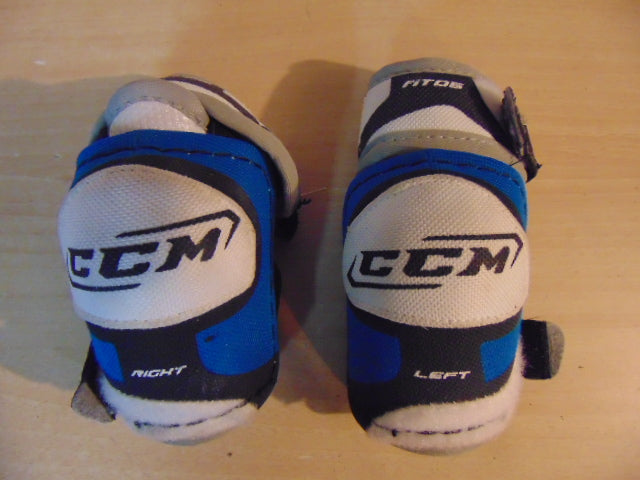 Hockey Elbow Pad Child Size Y Small Age 3-4 CCM Fit Blue Grey