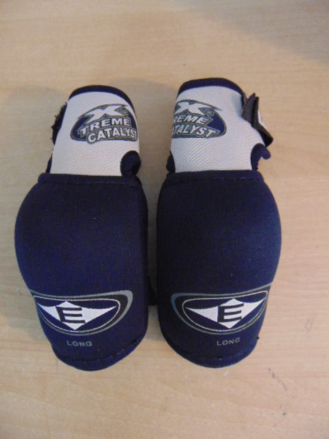 Hockey Elbow Pads Child Size Y Large Age 4-6 Easton Long Navy Grey