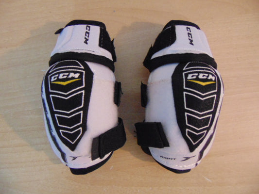 Hockey Elbow Pads Child Size Y Medium 4-6 White Black