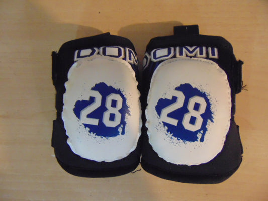 Hockey Elbow Pads Child Size Y Small Age 3-4 Hespeler Domi Blue White Soft Cup