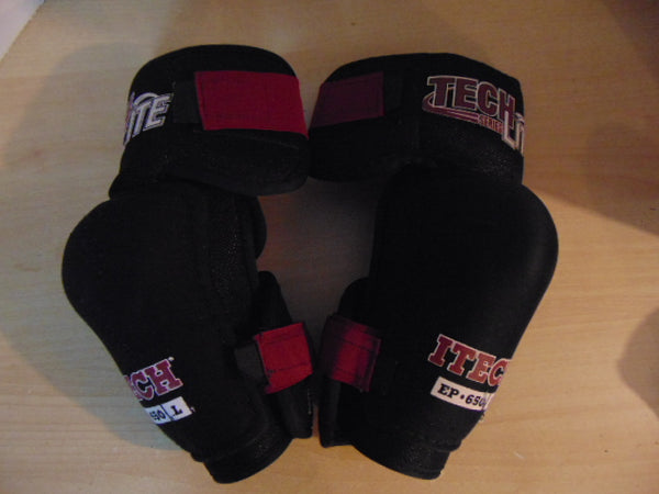 Hockey Elbow Pads Men's Size Large Itech Black Burgundy