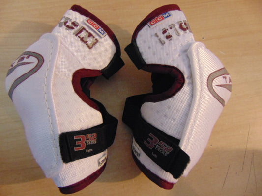 Hockey Elbow Pads Men's Size Small CCM Tacks 352 Burgundy White