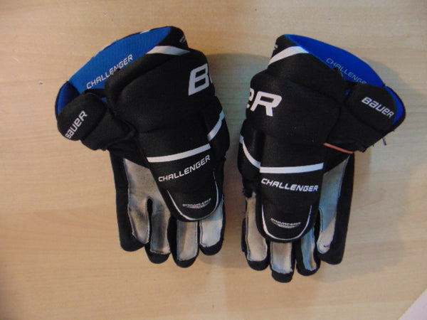 Hockey Gloves Men's Size 14 inch Bauer Challenger Black Blue Excellent
