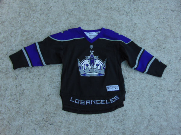 Hockey Jersey Child Size 4-7 LA Kings Purple Black Excellent