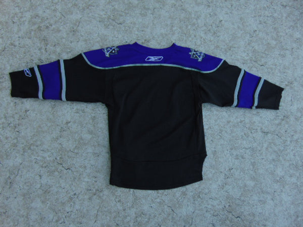 Hockey Jersey Child Size 4-7 LA Kings Purple Black Excellent
