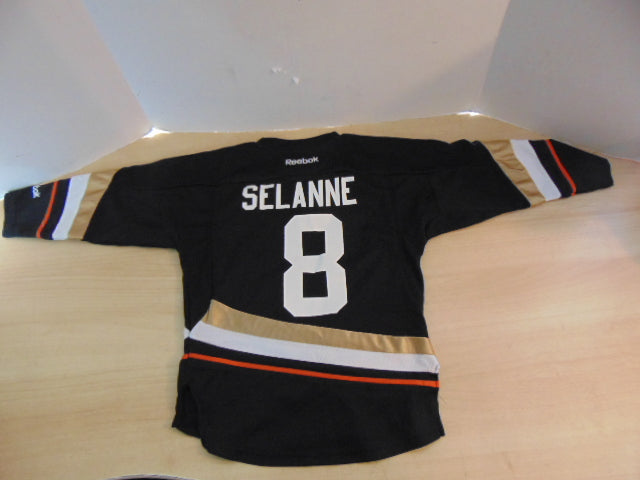 Hockey Jersey Child Size 4-7 Reebok Anaheim Ducks Selanne Black Gold