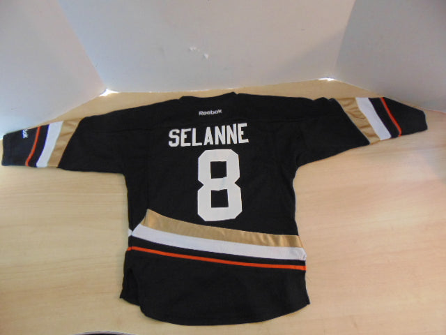 Hockey Jersey Child Size 4-7 Reebok Anaheim Ducks Selanne Black Gold