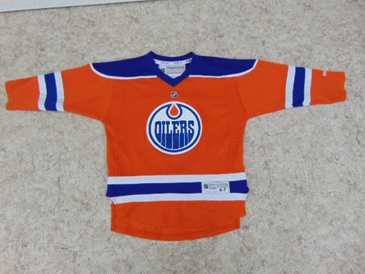 Hockey Jersey Child Size 4-7  Reebok Edmonton Oilers As New