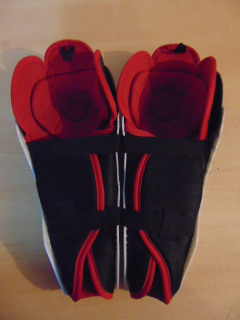 Hockey Shin Guard Child Size 12 inch Bauer Vapor X Select Red Black White Minor Wear