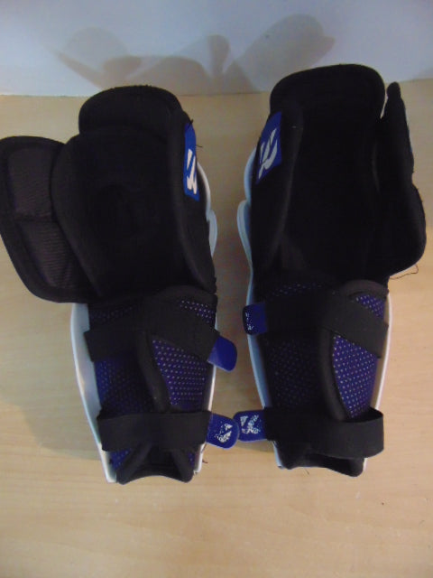 Hockey Shin Pads Child Size 10 inch Winnwell White Blue