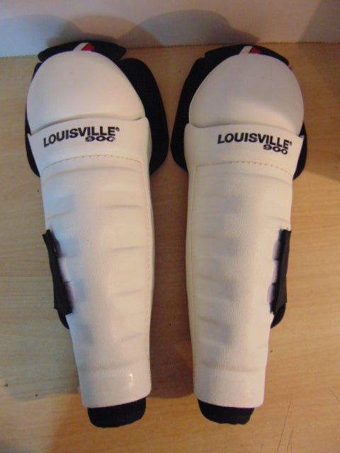 Hockey Shin Pads Men's Size 16 inch TPS Louisville Excellent Black White
