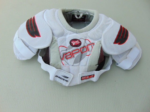 Hockey Shoulder Chest Pad Child Size Junior Large Bauer Vapor White Red