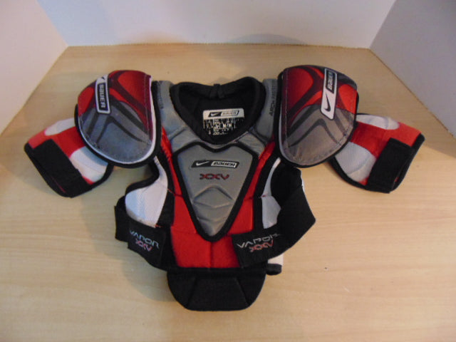 Hockey Shoulder Chest Pad Child Size Junior Medium Bauer Nike Vapor XXV Black Red