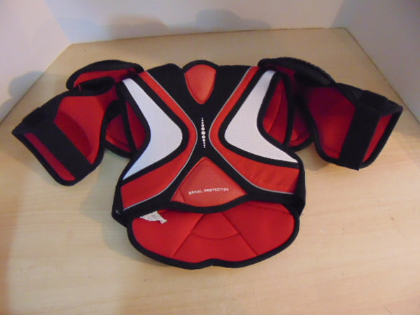 Hockey Shoulder Chest Pad Child Size Junior Small Bauer Black Red Grey
