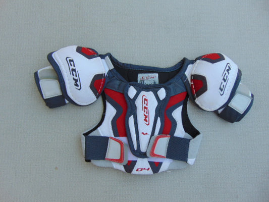 Hockey Shoulder Chest Pad Child Size Y Medium Age 4-5 CCM Red White Grey
