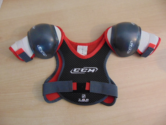 Hockey Shoulder Chest Pad Child Size Y Medium Age 4-5  CCM Top Prospect Red Grey NEW Demo Model