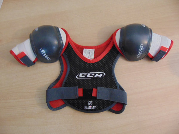 Hockey Shoulder Chest Pad Child Size Y Medium Age 4-5  CCM Top Prospect Red Grey NEW Demo Model