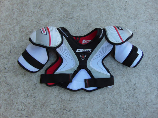 Hockey Shoulder Chest Pad Men's Size Medium Bauer Nike Black Red