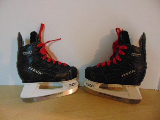 Hockey Skates Child Size 9 Infant Toddler Shoe Size Itech Red Laces