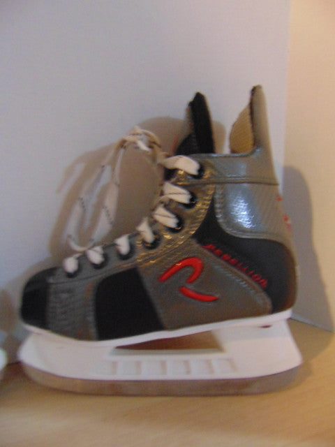 Hockey Skates Child Size 1.5 Shoe Size Rebellion Black Red Excellent