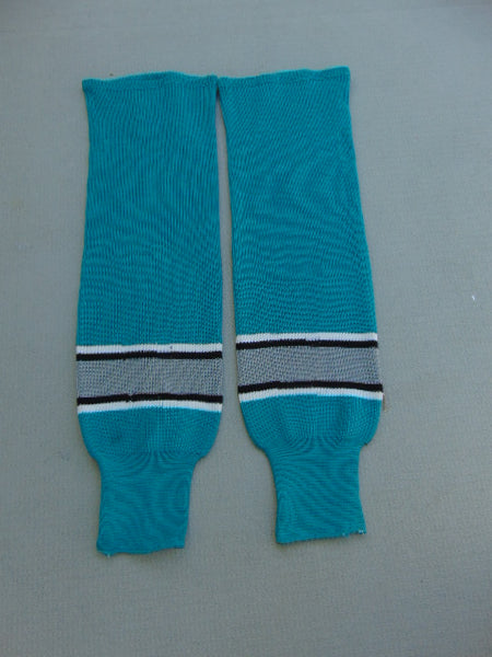 Hockey Socks Size 30 inch Teal Grey White Black NEW