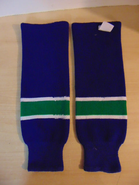 Hockey Socks Child Size 18 inch Canucks Colors Green Blue