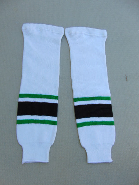 Hockey Socks Child Size 24 inch White Green Black NEW