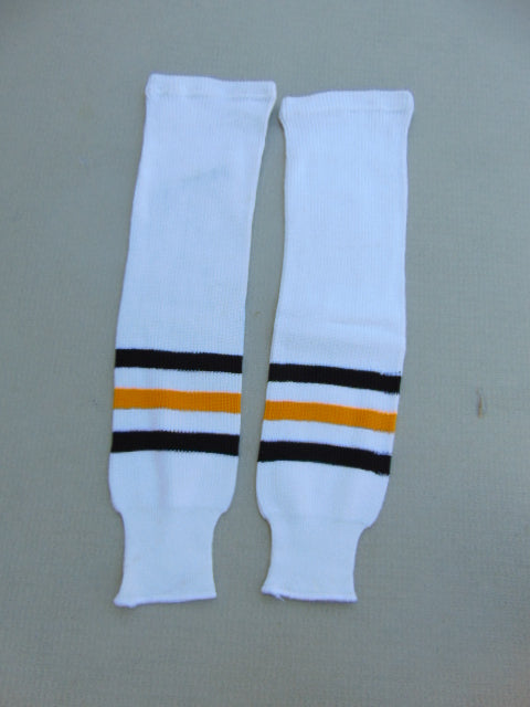 Hockey Socks Child Size 26 inch White Yellow Black NEW