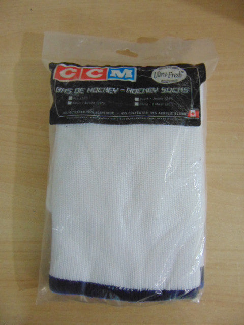 Hockey Socks Men's NEW White Blue Yellow
