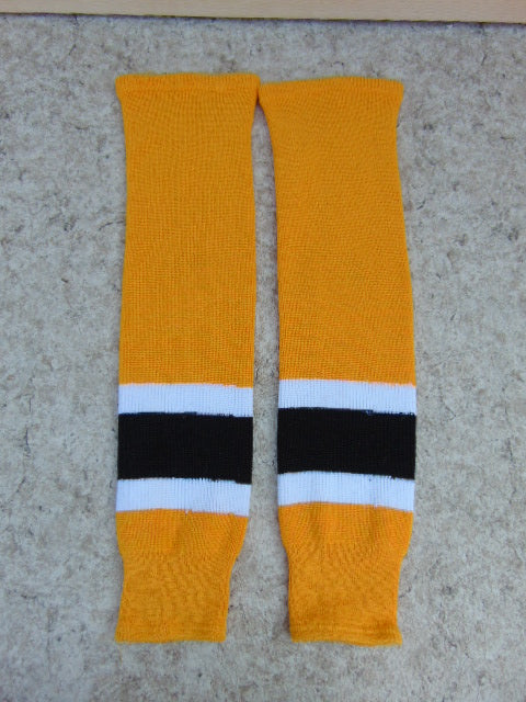 Hockey Socks Men's Size 30 inch Gold Black White