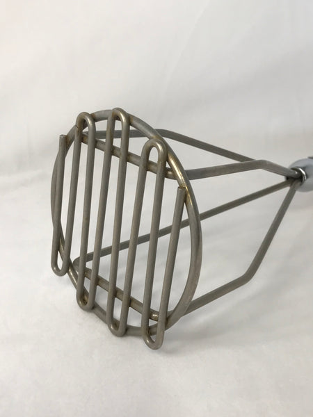 Home and Cottage Industrial Size Vintage Large Metal Wood Potato Masher Excellent 19 inch