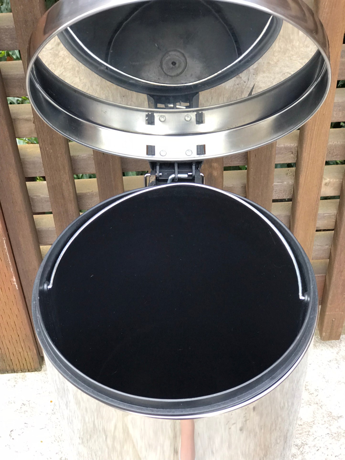 Home and Cottage Kitchen Chrome Garbage Can Tall 26 x 12 x 12 Pop Up Lid