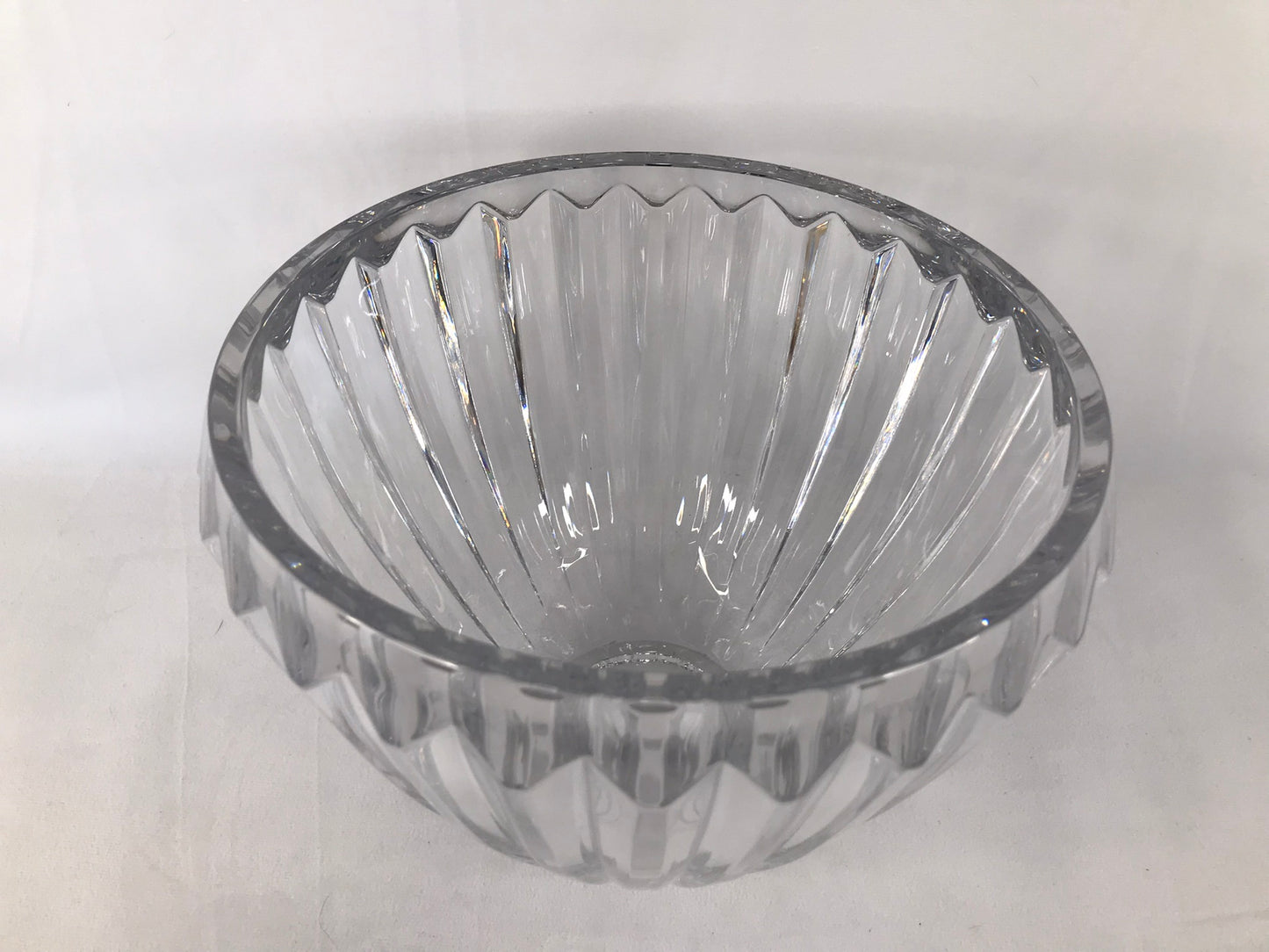 Home and Cottage Large Cut Glass Crystal Bowl Thick and Heavy 9 x 8 inch NEW Perfect