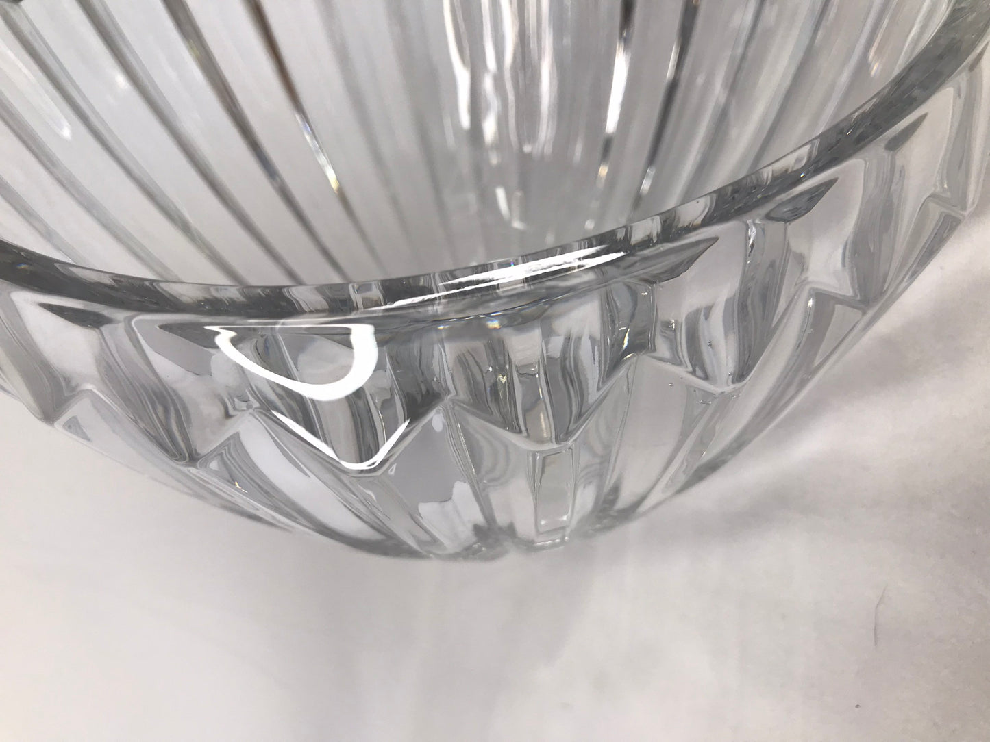 Home and Cottage Large Cut Glass Crystal Bowl Thick and Heavy 9 x 8 inch NEW Perfect