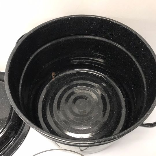 Home and Cottage Vintage 21 quart Enamelware Granite Ware Canning Pot Set Complete Excellent