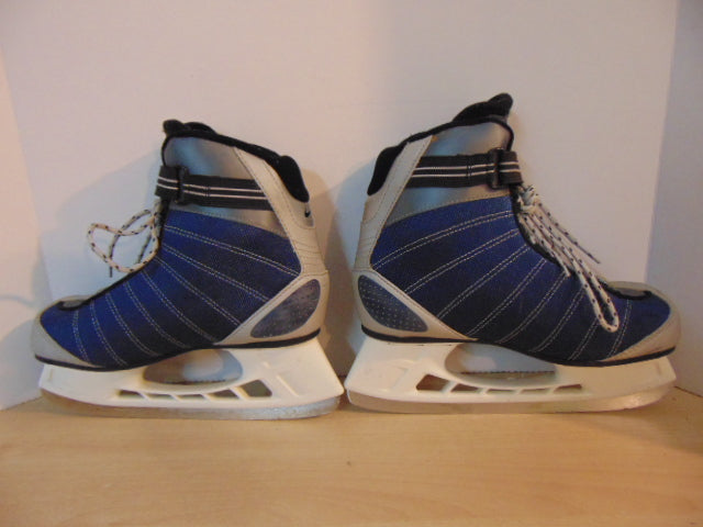 Ice Skates Men's Size 9 Ladies Size 10 Nike Soft Skates Grey Blue Soft Skates