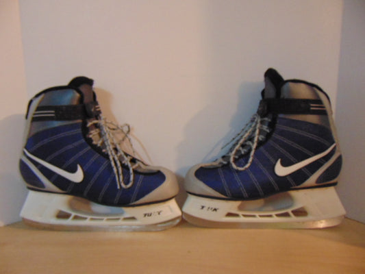 Ice Skates Men's Size 9 Ladies Size 10 Nike Soft Skates Grey Blue Soft Skates