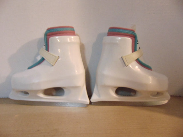 Ice Skates Child Size 8-9 Bauer Lil Angel Adjustable Molded Plastic With Liner White Pink New Demo Model